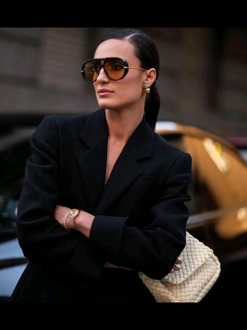 Tortoiseshell & Gold Aviator Sunglasses - Picture 2 of 6